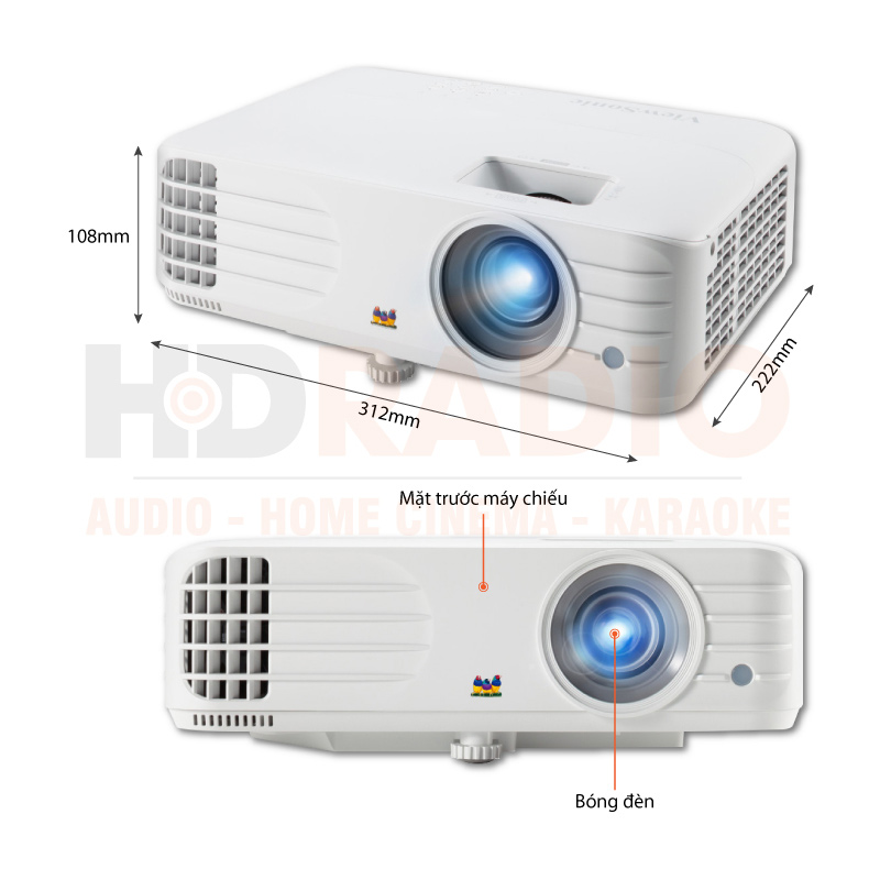 Chú thích Máy chiếu Viewsonic PX701HDH
