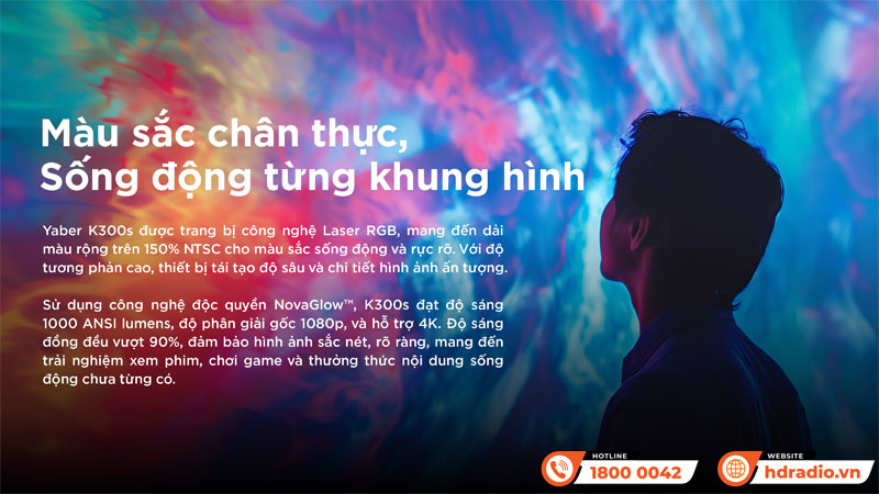 Máy chiếu Laser siêu gần Yaber K300s