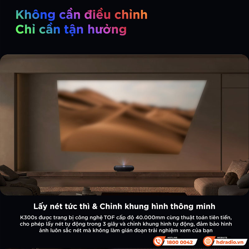 Máy chiếu Laser siêu gần Yaber K300s