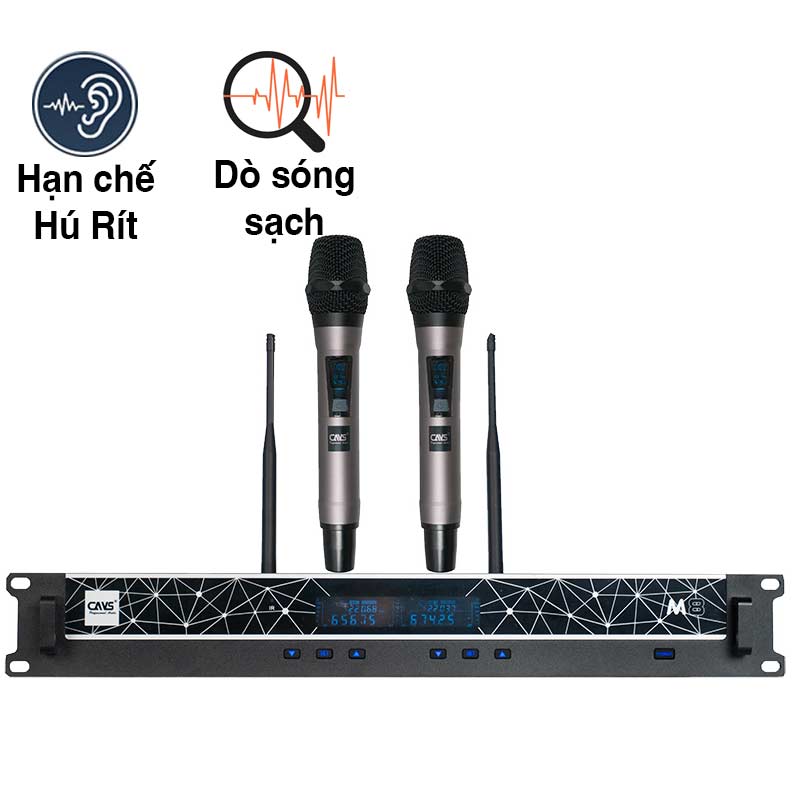 Micro Không Dây CAVS M8, Dò sóng sạch, Hạn chế hú rít