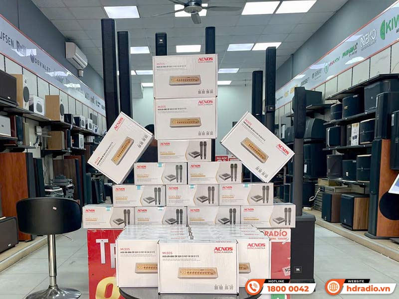 Micro Kèm Vang Acnos Mi30s V2, Bluetooth, FM, LIVE, MP3 USB, HDMI ARC, OPTICAL, GUITAR, MIC, AUX-24