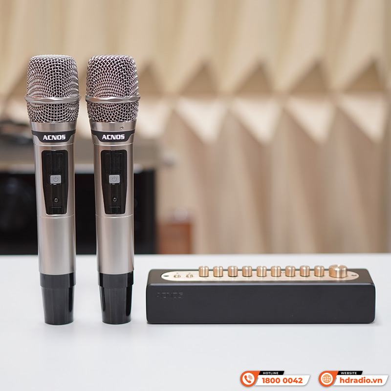 Micro Kèm Vang Acnos Mi30s V2, Bluetooth, FM, LIVE, MP3 USB, HDMI ARC, OPTICAL, GUITAR, MIC, AUX-3