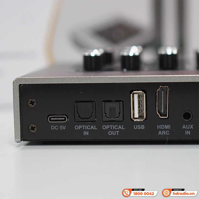 Micro Kèm Vang Acnos Mi30U Pro, Sound Card, Bluetooth, Optical, HDMI Arc, USB, Aux, App Acnos Mixer, App CloudKaraoke-8