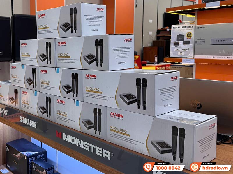 Micro Kèm Vang Acnos Mi30U Pro, Sound Card, Bluetooth, Optical, HDMI Arc, USB, Aux, App Acnos Mixer, App CloudKaraoke-13