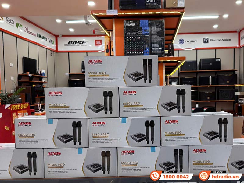 Micro Kèm Vang Acnos Mi30U Pro, Sound Card, Bluetooth, Optical, HDMI Arc, USB, Aux, App Acnos Mixer, App CloudKaraoke-14