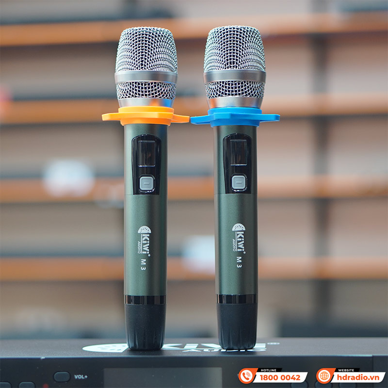 Micro không dây Kiwi M3, Cảm biến Tự ngắt, Dò sóng sạch-10