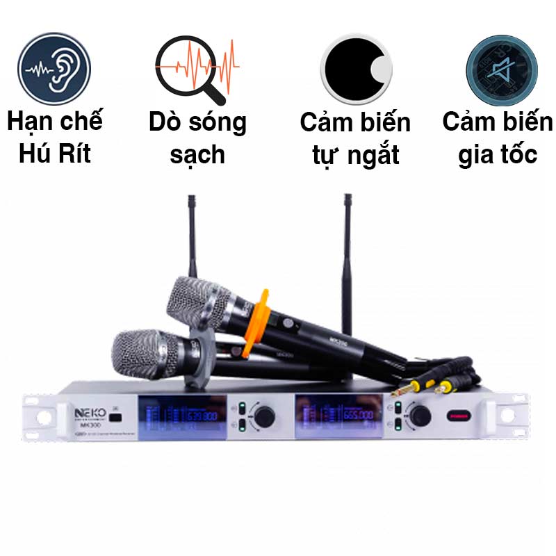 Micro Không Dây Neko MK300, Cảm biết gia tốc, Cảm biến tự ngắt, Dò sóng sạch Micro Không Dây Neko MK300, Cảm biết gia tốc, Cảm biến tự ngắt, Dò sóng sạch