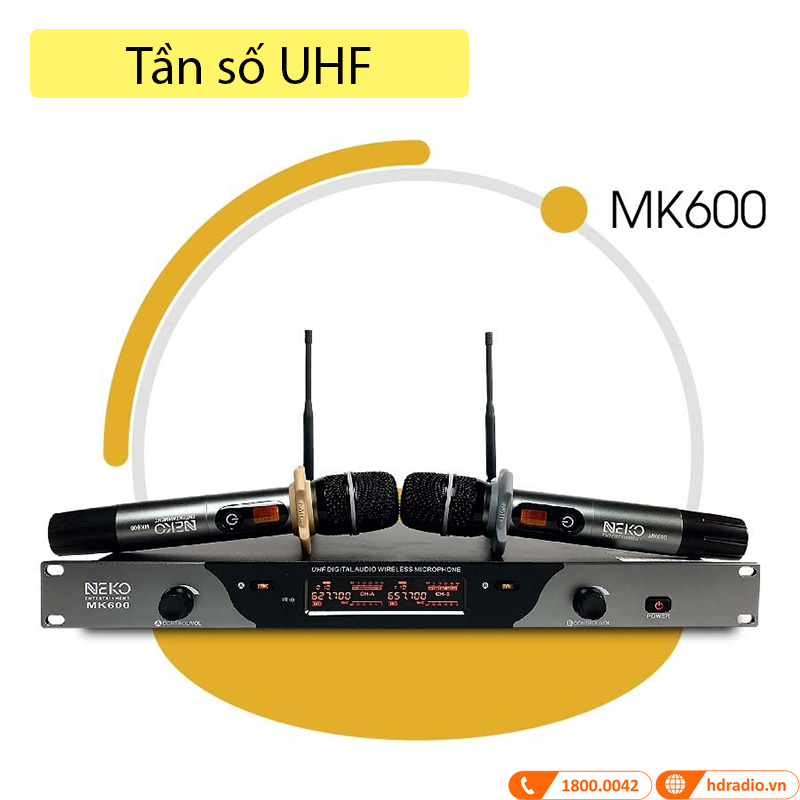 Tần số UHF Micro Không Dây Neko MK600