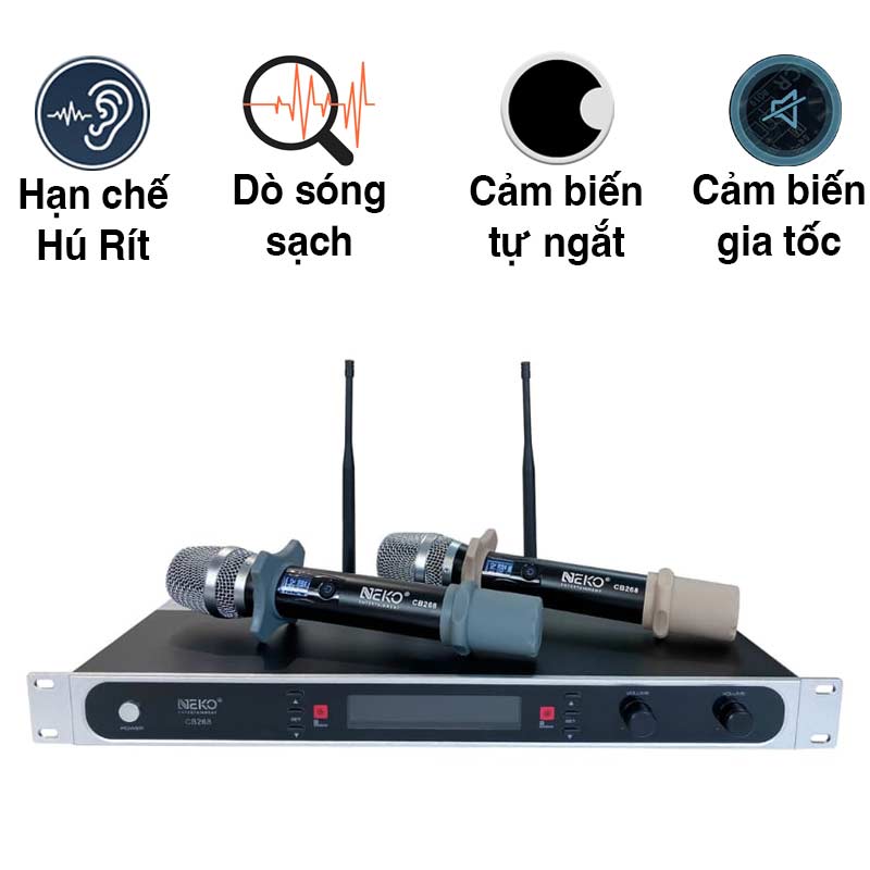 Micro Neko CB268, Cảm biến gia tốc, Tự tắt thông minh, Dò sóng sạch