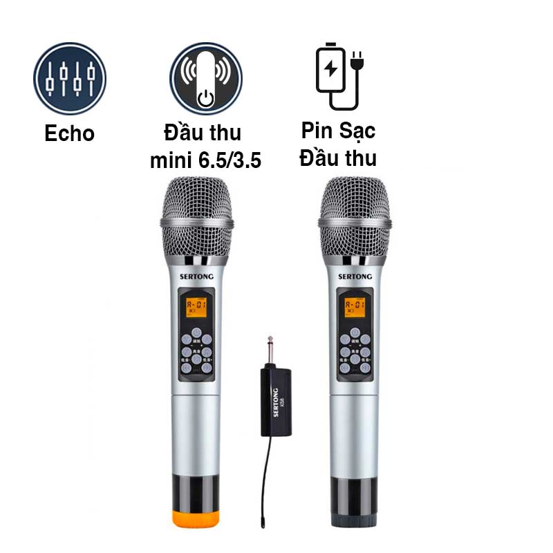 Micro không dây Sertong SER-K58, Tích hợp Echo