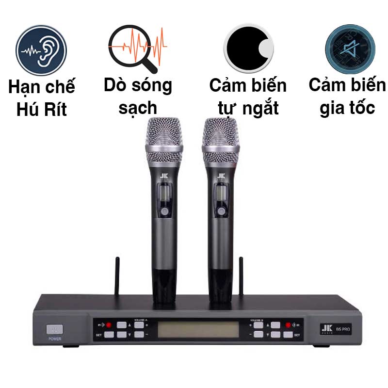 Micro JKaudio B5 Pro, Cảm biết gia tốc, Cảm biến tự ngắt, Dò sóng sạch