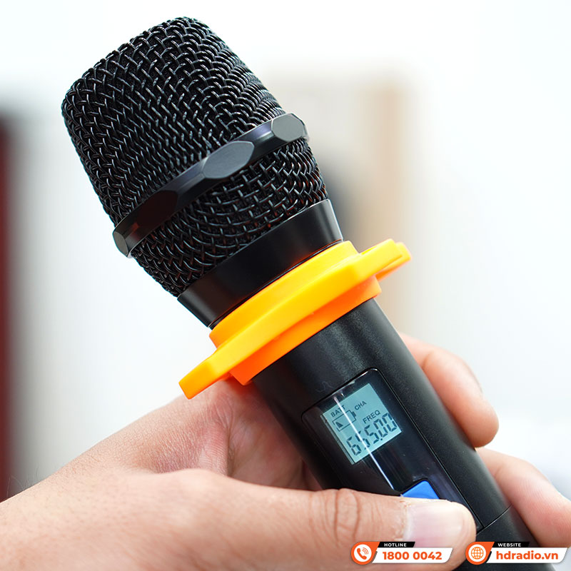 Micro Không Dây Alpha Works A1, Kết nối qua cổng AUX 3,5mm, 1 tay mic, Chuyên cho loa bluetooth-5