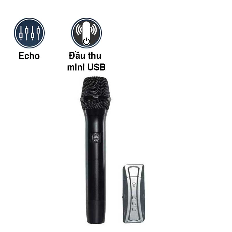 Micro Không Dây Alpha Works A1, Kết nối qua cổng AUX 3,5mm, 1 tay mic, Chuyên cho loa bluetooth