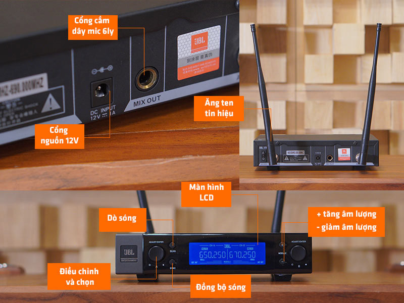 Đầu thu micro JBL VM200