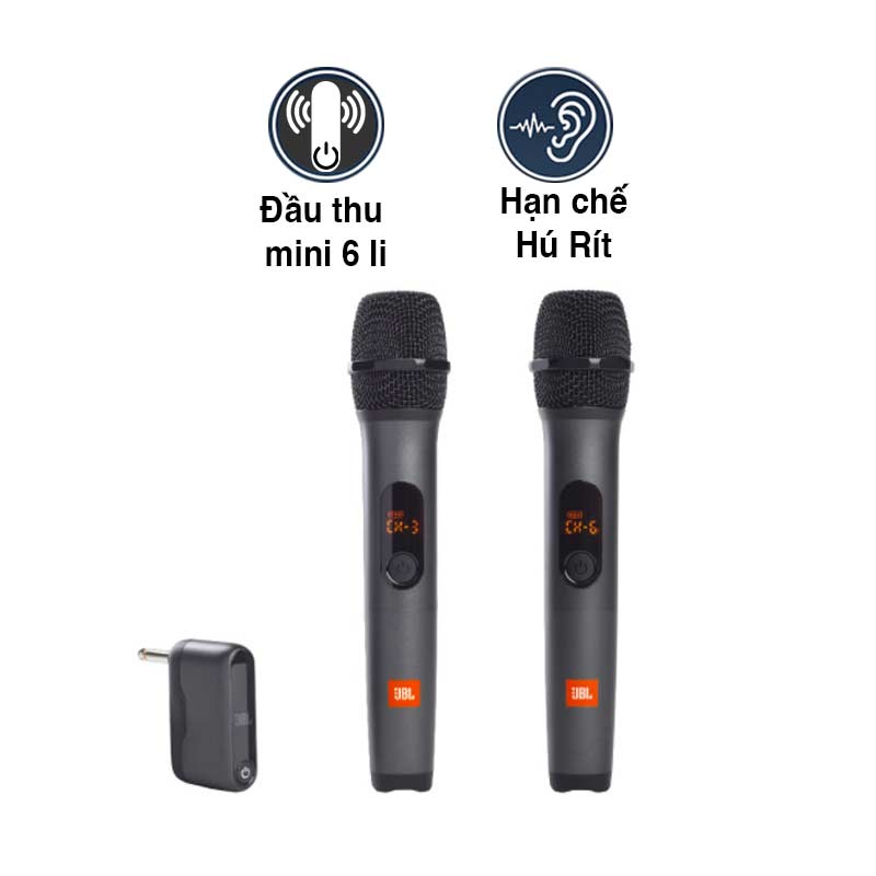Micro Không Dây JBL Wireless, Chống hú, Công nghệ UHF, Độ nhạy cao