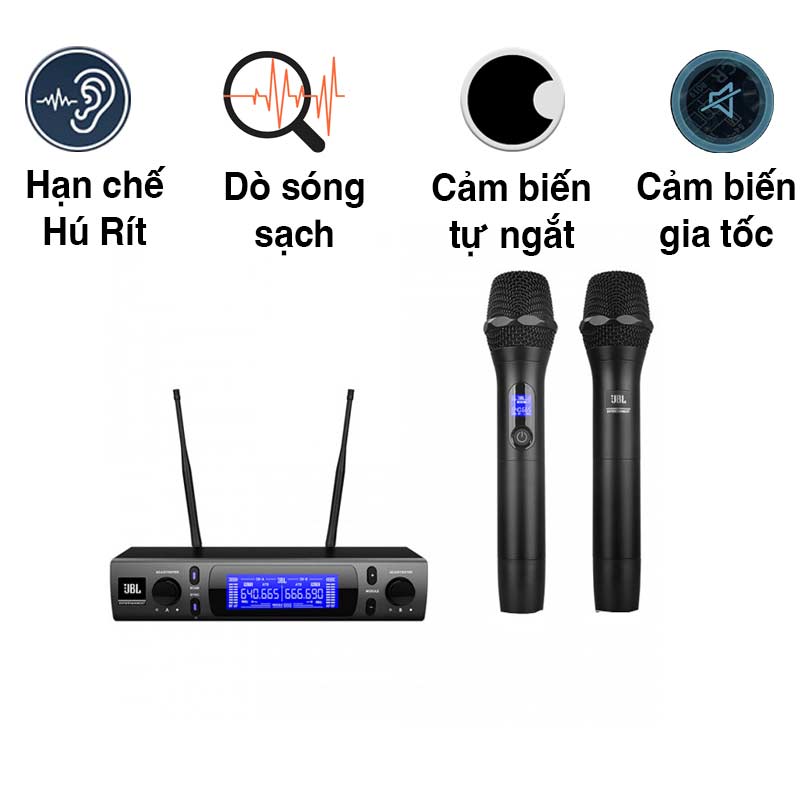 Micro JBL VM300, Cảm biết gia tốc, Cảm biến tự ngắt, Dò sóng sạch, Mic bắt nhẹ