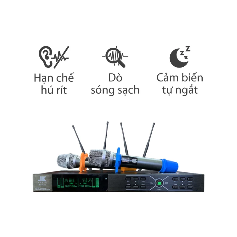 Micro không dây JKAudio B3 Plus, Cảm biến tự ngắt, Dò sóng sạch, Hạn Chế Rú Rít