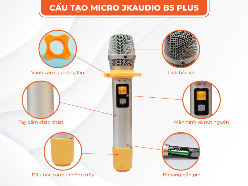 Cấu tạo tay micro JKaudio B5 