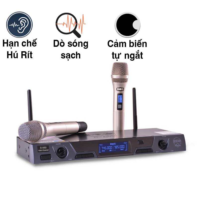 Micro không dây BBS S-550, Cảm biến tự ngắt