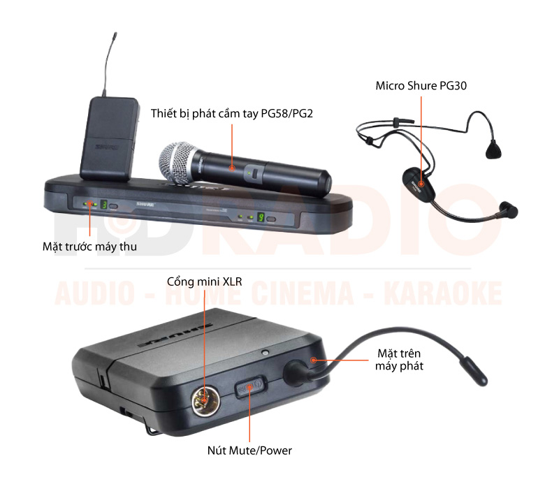 Bộ micro không dây Shure PG1288E/PG30
