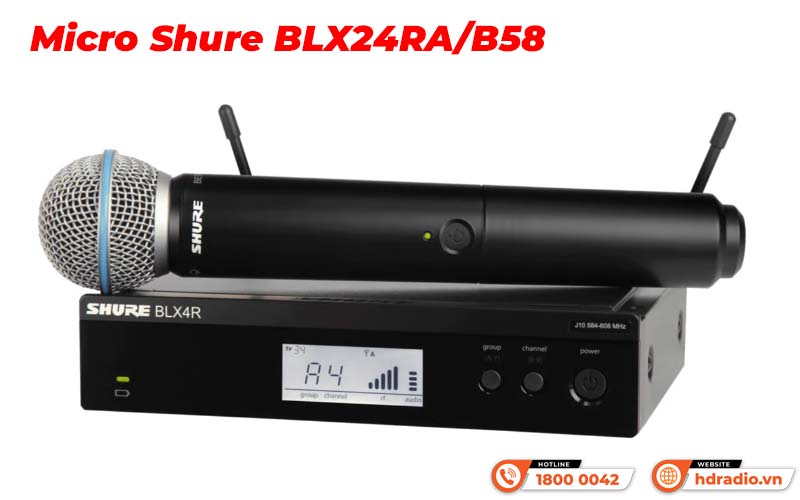 Micro Shure BLX24RA/B58