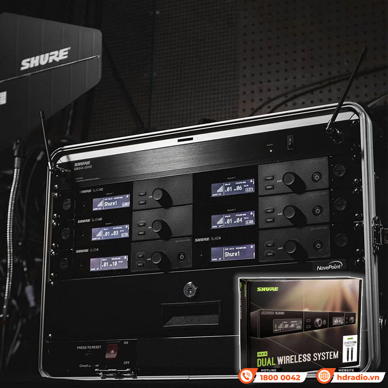 Bộ thu và phát kèm micro không dây Shure SLXD24DA/B58-H57