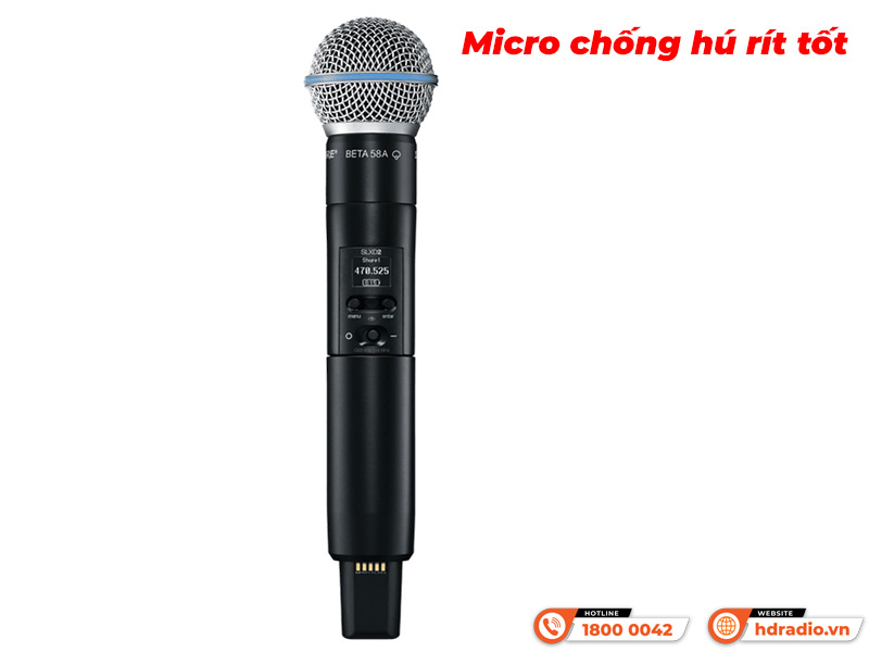 Bộ thu và phát kèm micro không dây Shure SLXD24DA/B58-H57