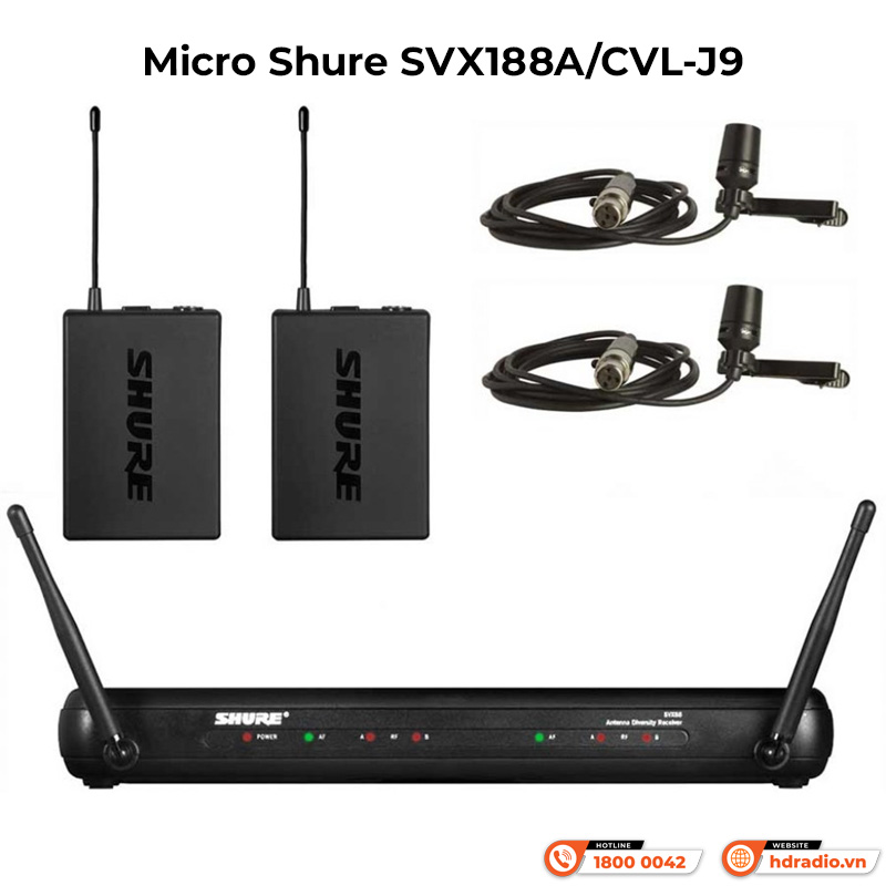 Micro Shure SVX188a/CVL-J9