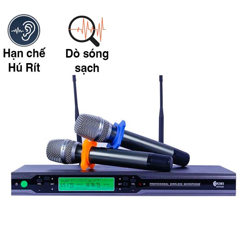 Micro không dây Kiwi A5 Plus, Dò sóng sạch, Khóa phím