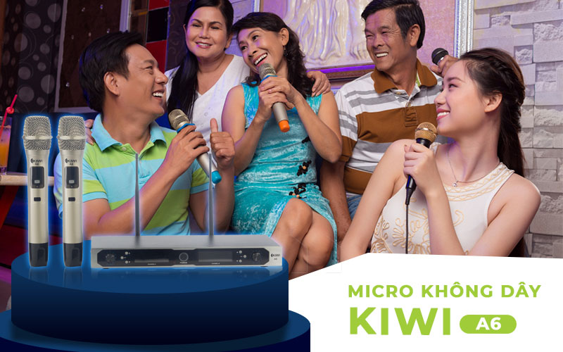 ca hát cùng với micro không dây kiwi a6