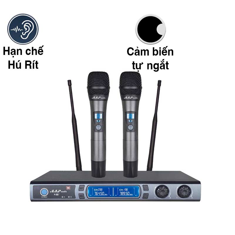 Micro không dây AAP K88, Cảm biến tự ngắt