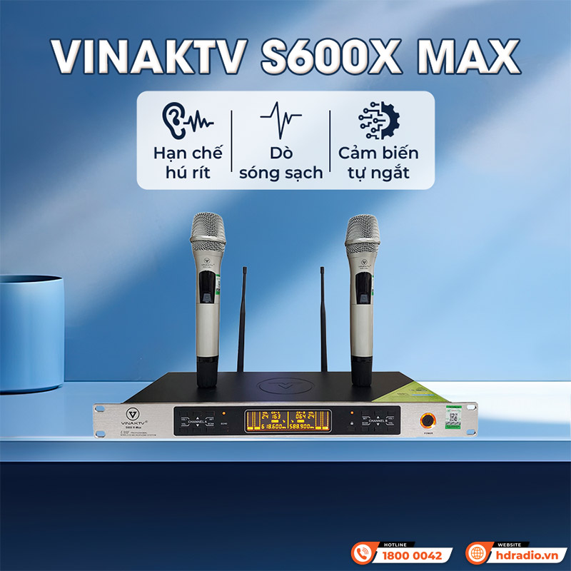 Tính năng Micro không dây VinaKTV S600X Max