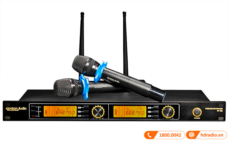 Micro không dây Navison No 52, Cảm biến tự ngắt, Dò sóng sạch-1