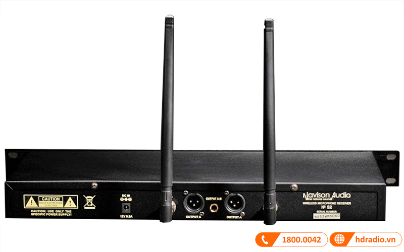 Micro không dây Navison No 52, Cảm biến tự ngắt, Dò sóng sạch-2