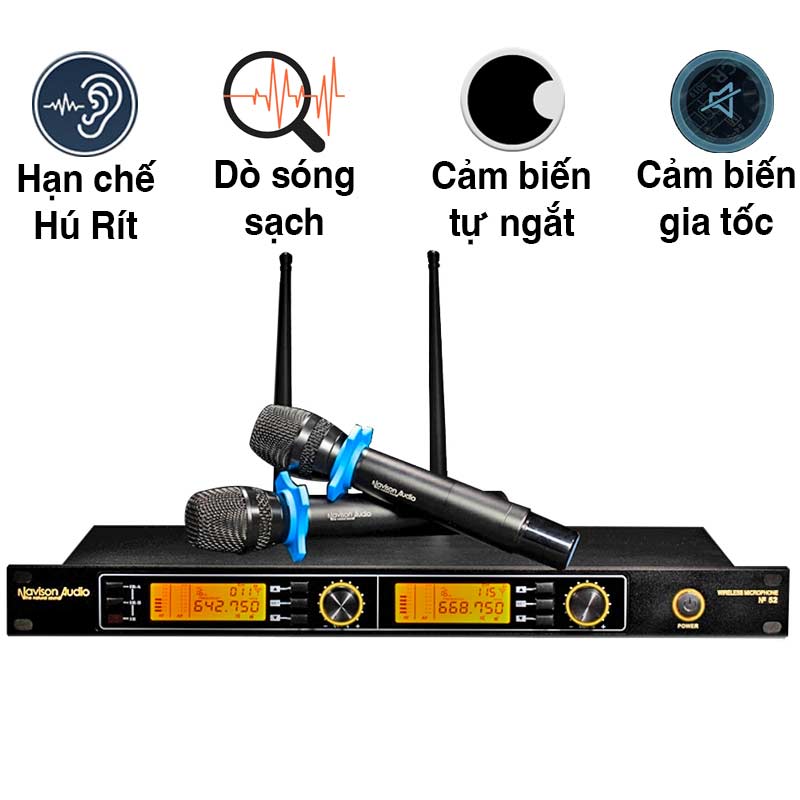 Micro không dây Navison No 52, Cảm biến tự ngắt, Dò sóng sạch