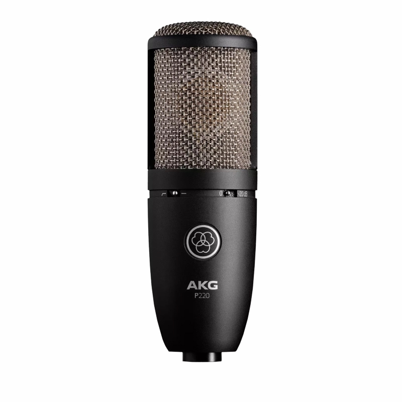 Micro AKG P220 (Tần số 20-20kHz, Độ nhạy 20 mV/Pa thu âm livestream)
