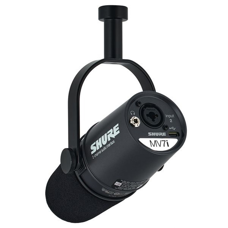 Micro Shure MV7i, LED 36-bit, XLR, USB-C-2