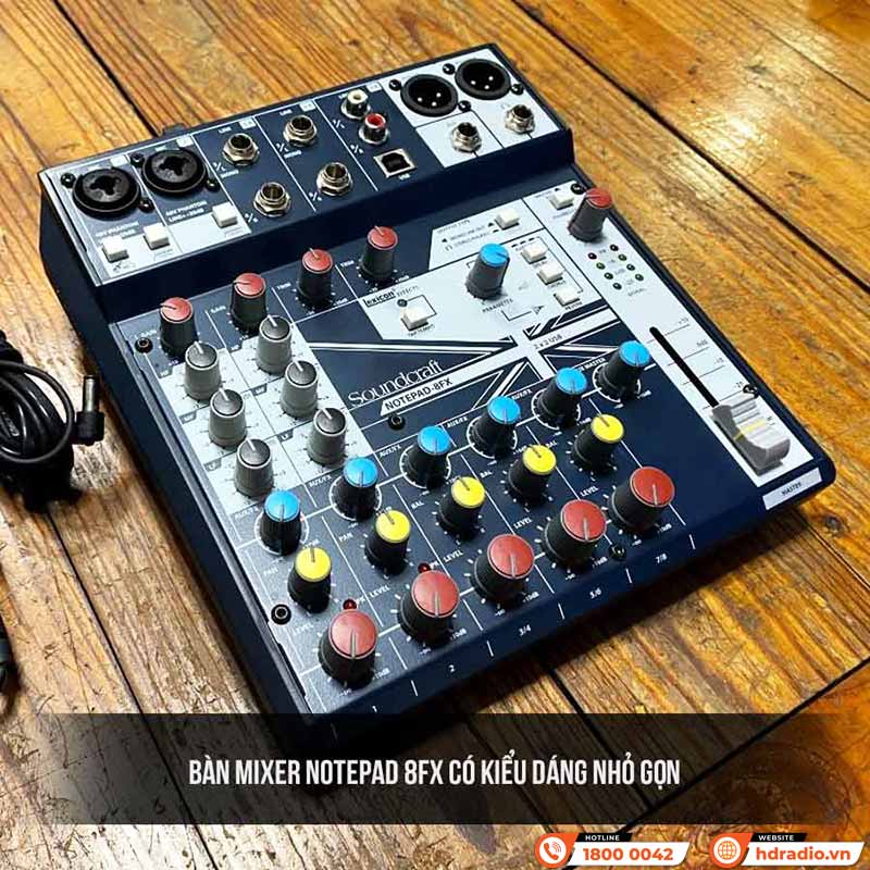 Bàn Mixer Soundcraft Notepad 8FX, 6 input, 2 output, Analog-2