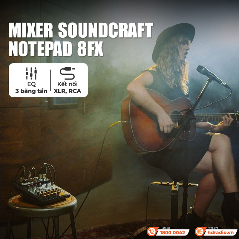 Bàn Mixer Soundcraft Notepad 8FX