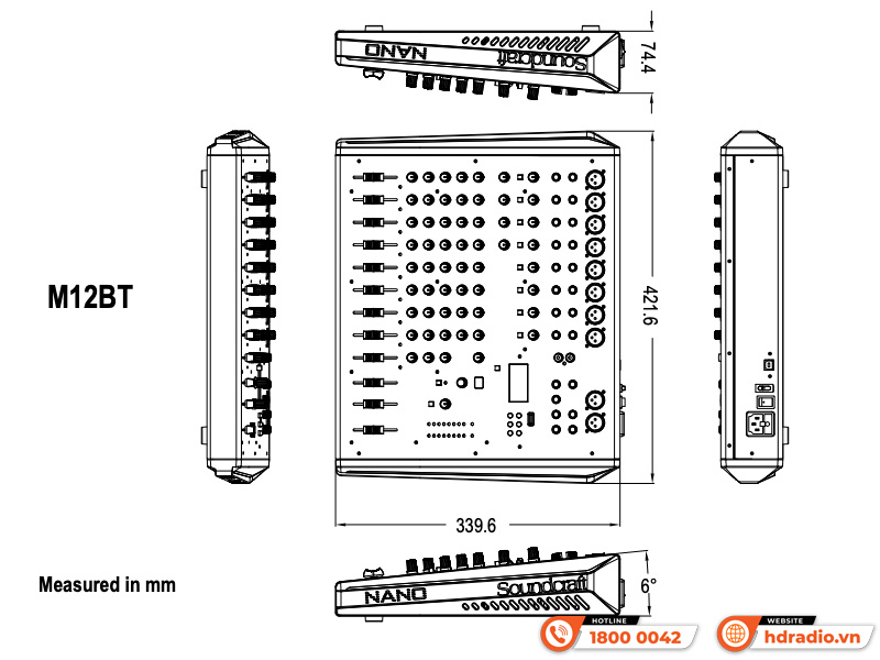 Mixer Soundcraft NANO M12BT