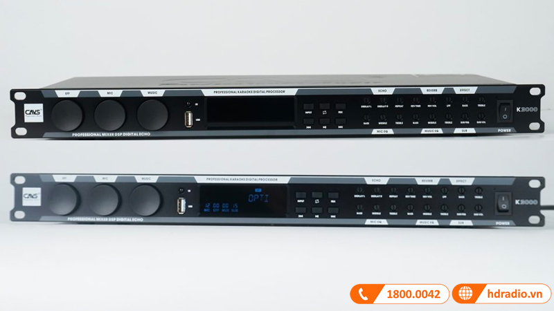 Vang cơ CAVS K3000, Bluetooth 5.0, Optical, USB, Tích Hợp Equalizer Micro và Music, Feedback 3 chế độ-2