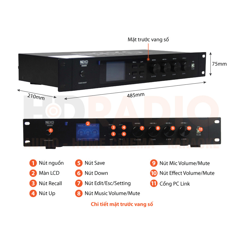 Chú thích Vang số Neko DK8000