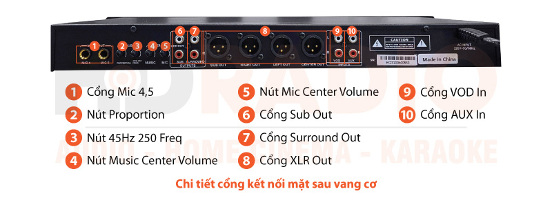 Chú thích Vang cơ AAP K8000II