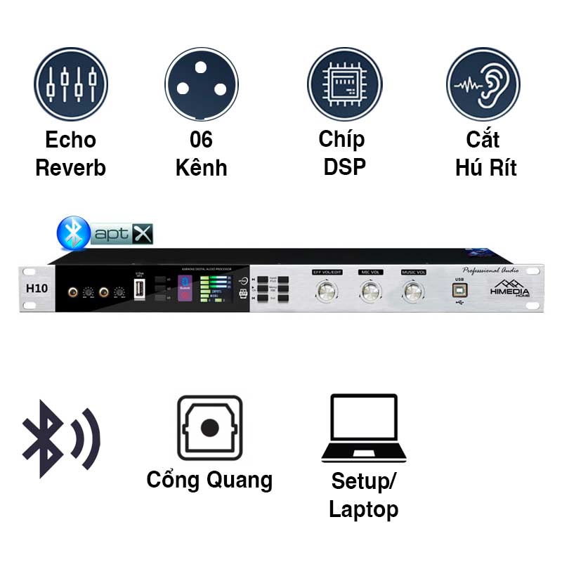 Vang số Himedia H10, Optical, Echo + Reverb, DSP