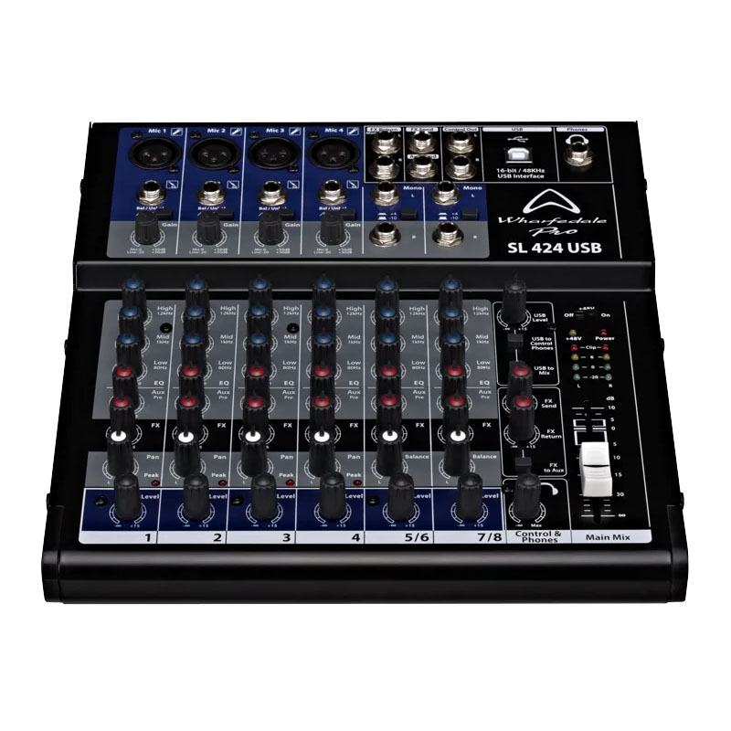 Bàn Mixer Wharfedale SL424USB, 8 Kênh Analog-3