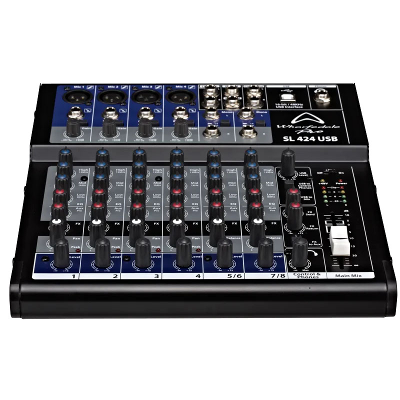 Bàn Mixer Wharfedale SL424USB, 8 Kênh Analog-4