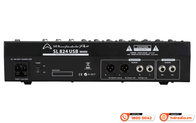 Bàn Mixer Wharfedale SL824USB