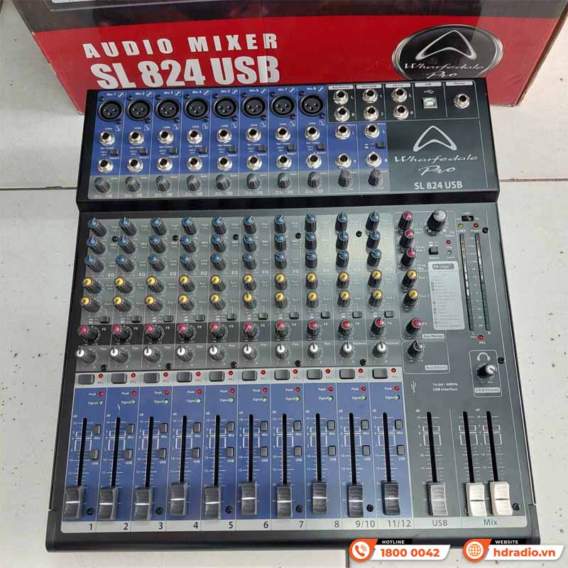 Bàn Mixer Wharfedale SL824USB