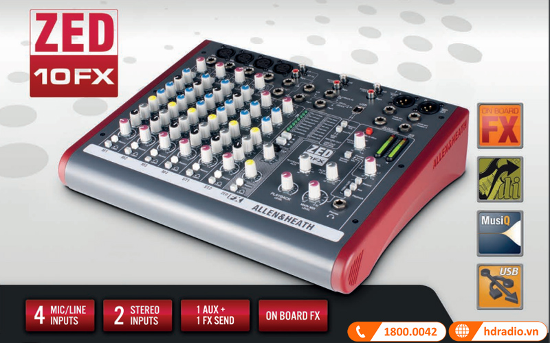 ban mixer allen heath zed 10fx