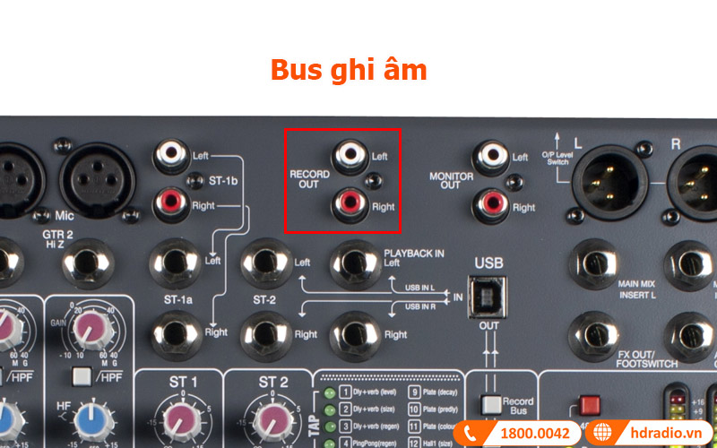 bus ghi am ban mixer allen heath zed 10 fx